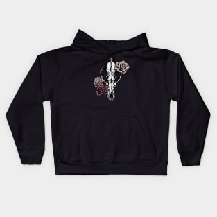 Coyote Skull and Roses Kids Hoodie